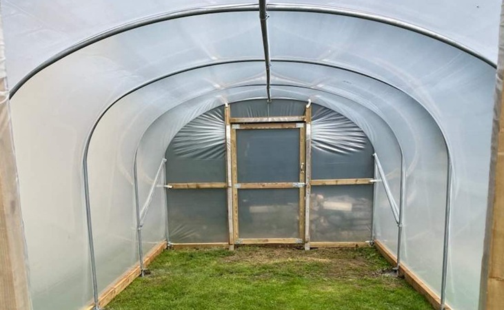 Polytunnel interior