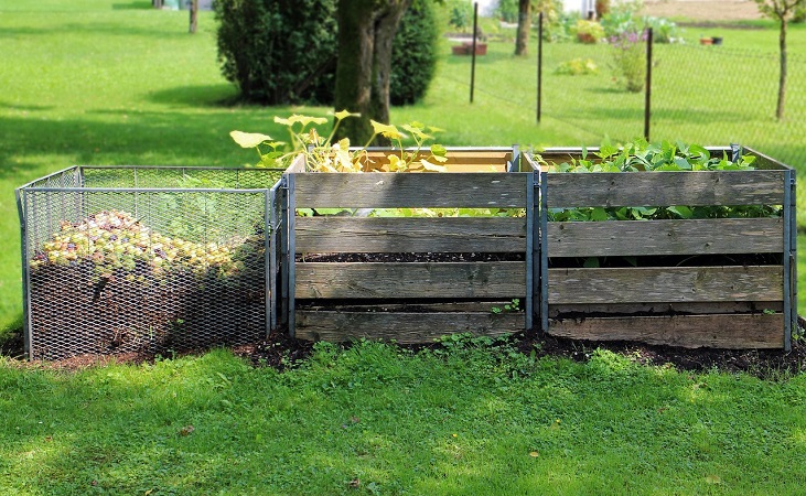 a three bay compost system
