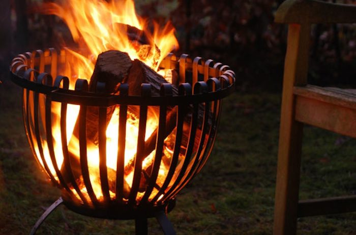 a fire basket with a pleasing ambience