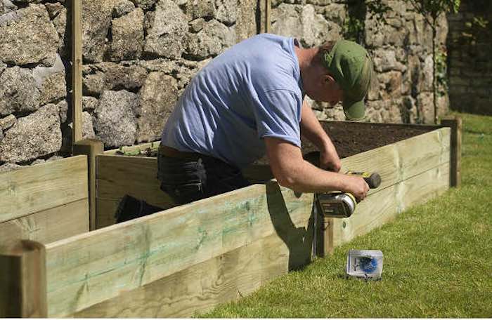 Building a timber raised vegetable bed