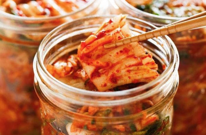 Kimchi in a jar