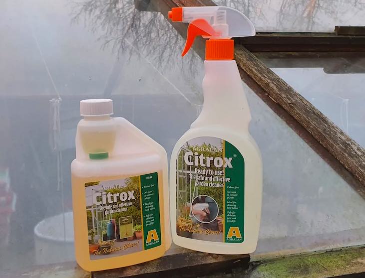 Wildlife and pet safe citrox greenhouse cleaner