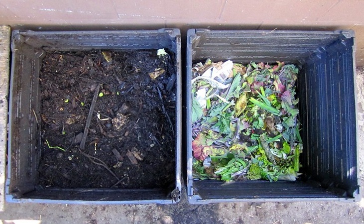 Compost heaps in different stages of decomposition (David Silver, Flickr)