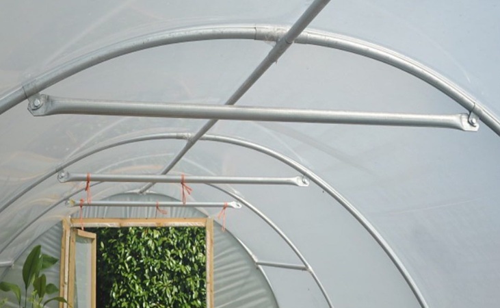 polytunnel crop bars pictured