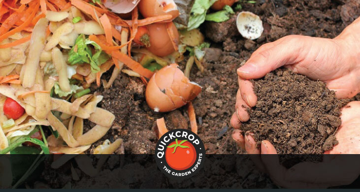 Compost and food scraps - header image, Quickcrop logo