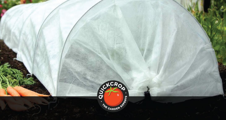 Fleece tunnel - header image with Quickcrop logo