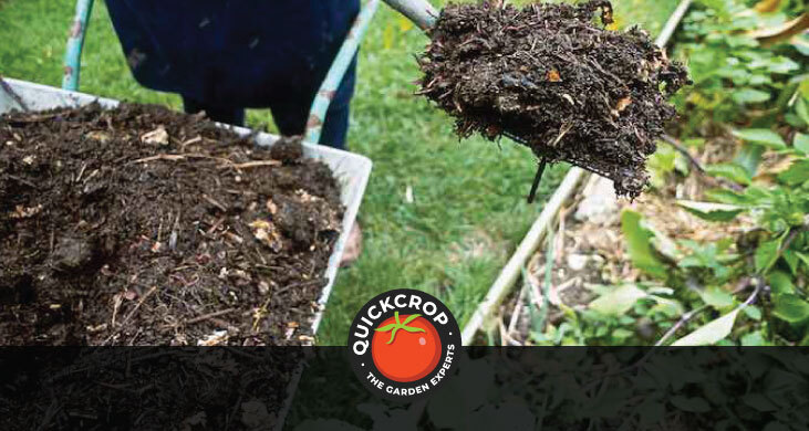 Header image with Quickcrop logo - Mulch in the vegetable garden