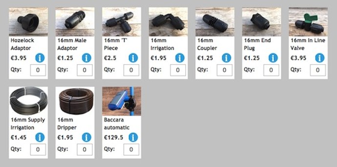 Garden irrigation parts