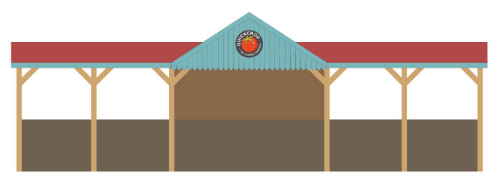 Compost area design vegetable garden