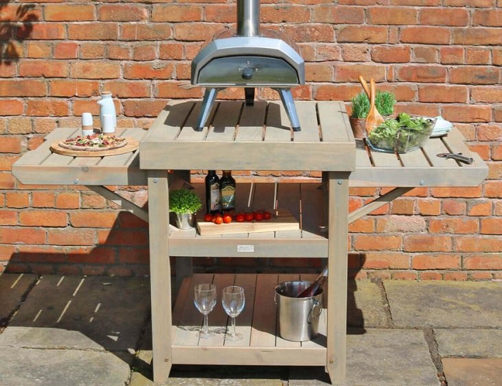 pizza oven table for garden parties