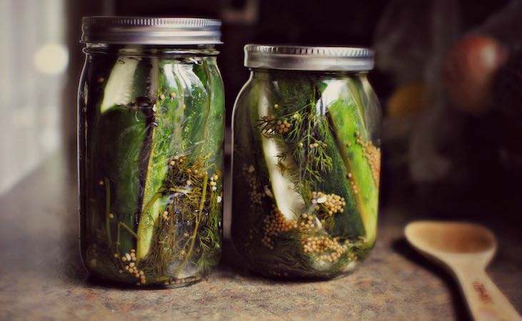 Sour and spicy cucumber dill pickles