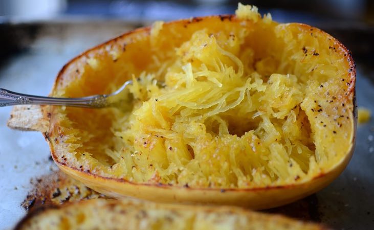 Vegetable spaghetti, a type of summer squash