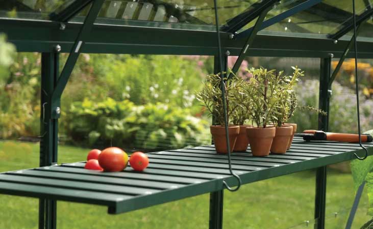 Vitavia greenhouse shelving and staging